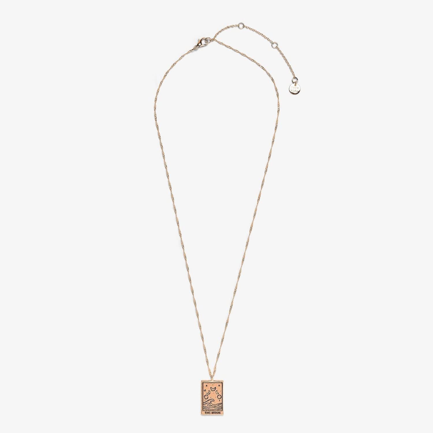Pura Vida 18" Silver or Rose Gold Tarot Pendant Necklace - Handmade Statement Necklace with Silver or Rose Gold Chain - Long Necklaces, Boho Jewelry for Women - 3" Extender - Image 3