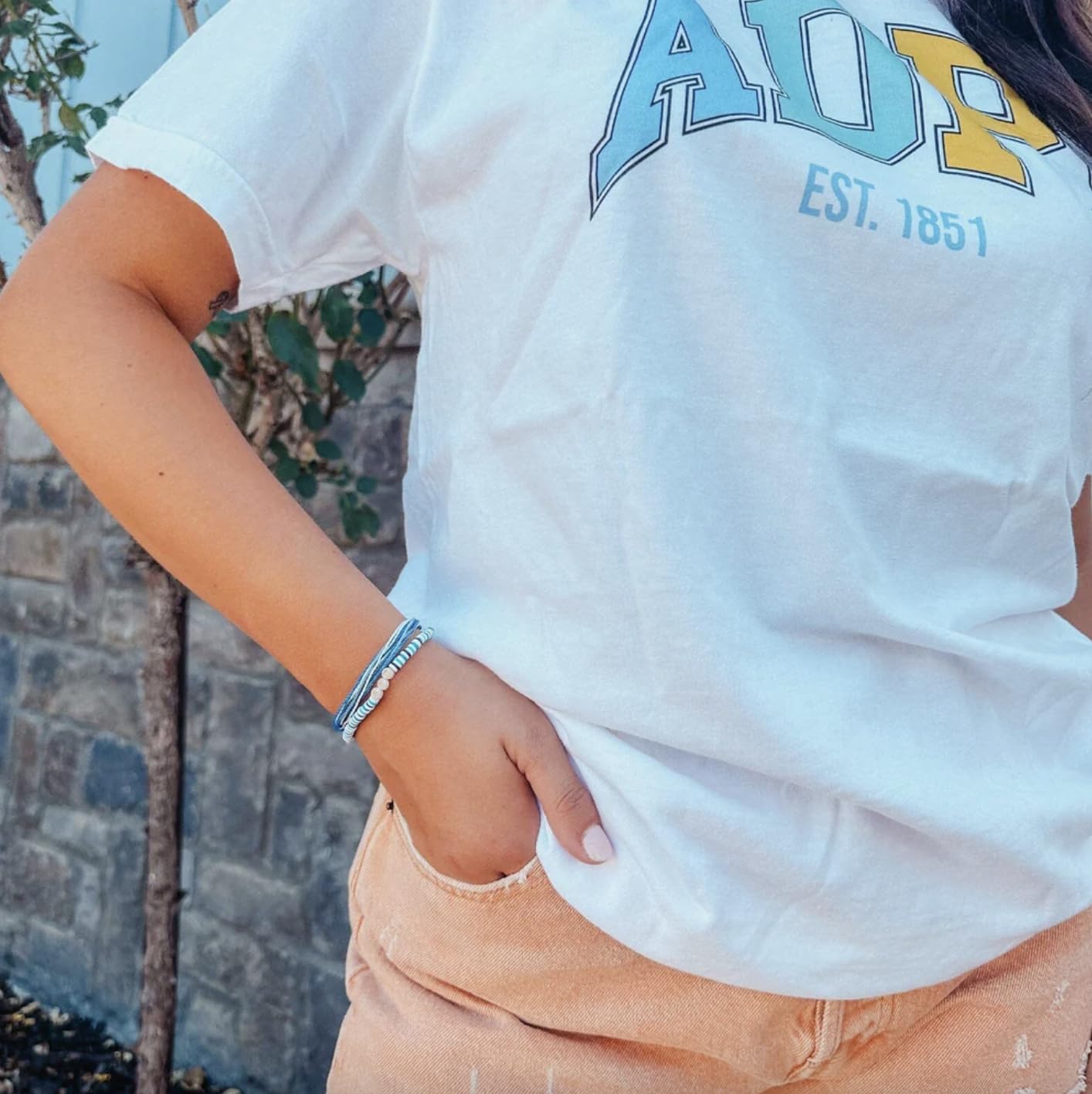 Pura Vida Bracelet - Alpha Delta Pi Merch - Sorority Stretch Bracelets - Image 5