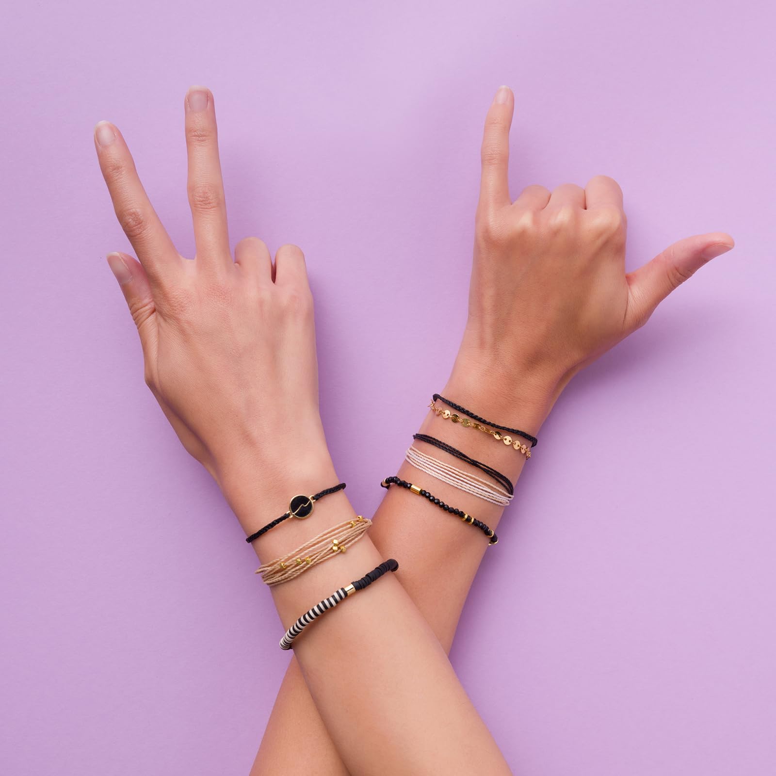 Pura Vida Bracelet Bright Lines Bracelet Stack, 3 Stackable Bracelets for Women - Image 5