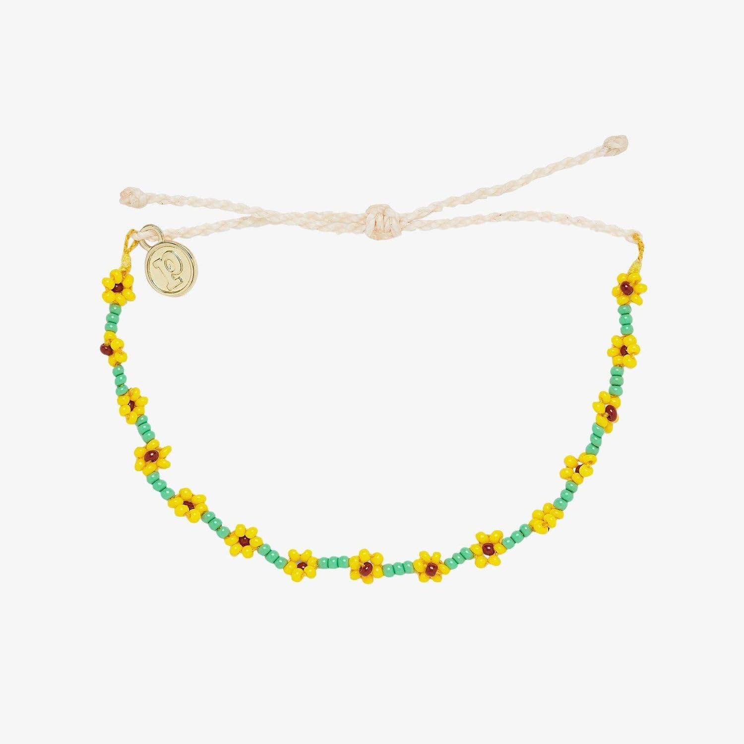 Pura Vida Bracelets Pack Golden Flower Rosary Bracelet Stack - Set of 3 Stackable Bracelets for Women, Summer Accessories & Cute Bracelets - 2 String Bracelets & 1 Chain Bracelet - Image 4