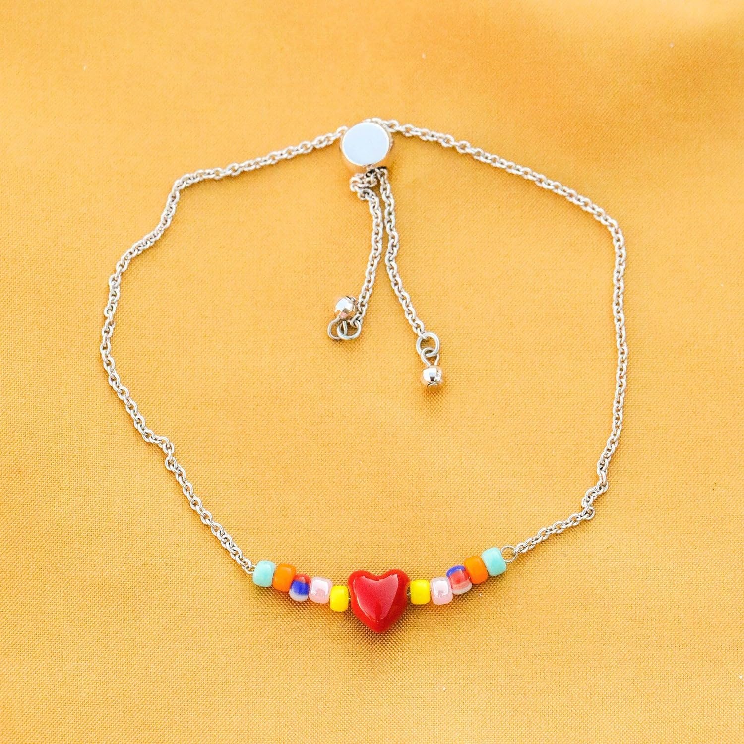 Pura Vida Bracelets Pack Happy Heart Charms Coin Bracelet Stack - Set of 3 Stackable Bracelets for Women, Summer Accessories & Cute Bracelets - Includes 3 Chain Bracelets - Image 5