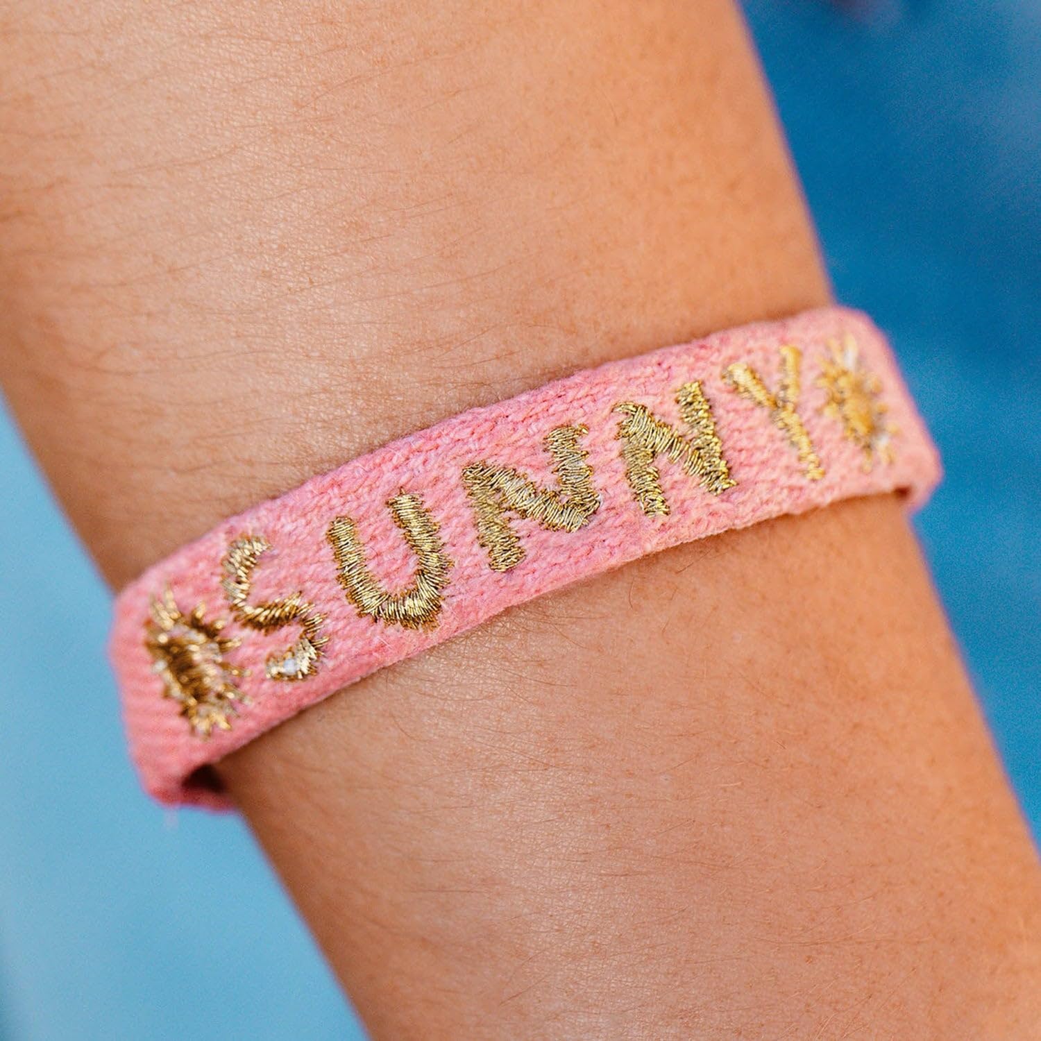 Pura Vida Bracelets Pack Sunny Waves & Spins Bracelet Stack - Set of 3 Cute Stackable Bracelets for Women - 1 Beaded Bracelet, 1 Woven Bracelet, & 1 String Bracelet, - Image 5