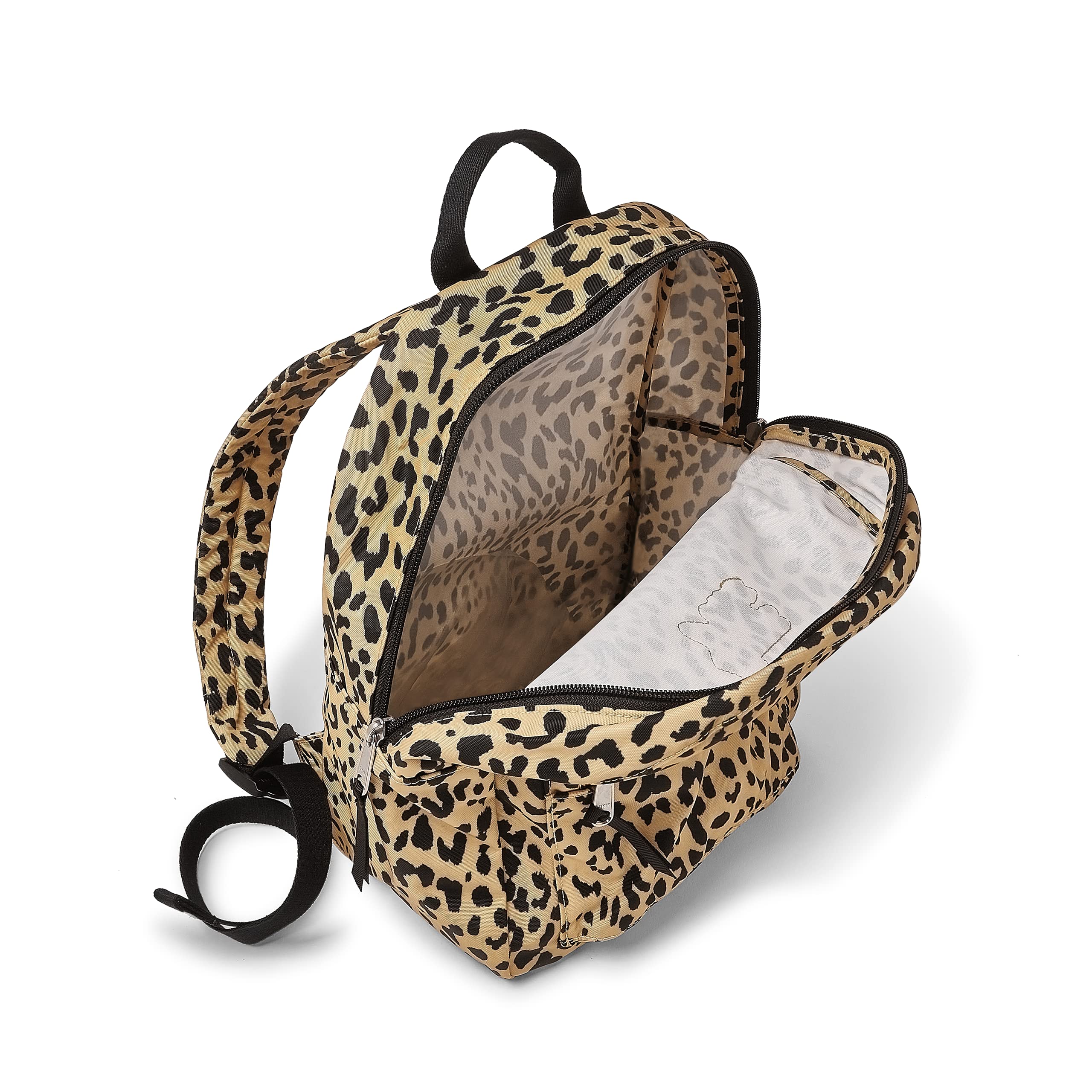 Pura Vida Leopard Mini Daypack Backpack Travel Bag - 400D Polyester, Brand Patch - 12 Liters - Image 4